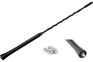 Audioproject A103 - Antena Coche 28 cm - Compatible para Ford Focus Citroen C3 BMW Toyota Seat Hyundai Cooper Antena Universal para Coche Corta Accesorios Antena Radio