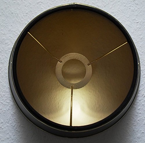 Designer Lampenschirm Schwarz konische Form Goldkante Ø 25 bis 40cm (SCHWARZ 20*30*18cm) - 3