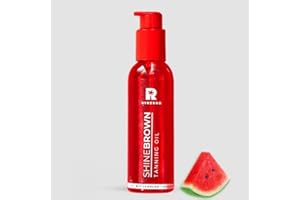 BYROKKO Oryginalny Shine Brown 145 ml olejek do opalania arbuza | Akcelerator nawilżający ciemnej opalenizny ze 100% naturalnym olejem z marchwi, olejkiem arbuzowym, olejkiem migdałowym i witaminą E