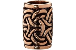 NKlaus Bijoux de cheveux Perle de barbe GYLFI Perle bouclée en bronze 6416