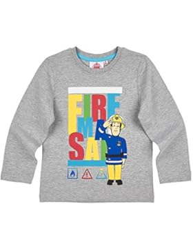 Feuerwehrmann Sam Jungen Langarmshirt - grau
