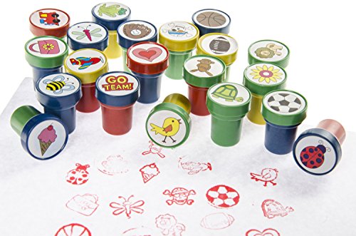 60 tlg. Stempelset Stempel für Kinder Stamp Kinderstempel selbstfärbend Tombola Schulbedarf Mitgebsel Kindergeburtstag Stempelkissen - 5