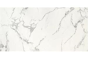 IZODEKOR Revestimiento de pared efecto mármol - 1x panel - Alternativa a baldosas/azulejos, panel ducha, panel para pared cocina | Carrara