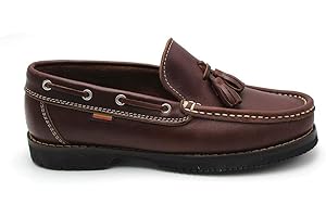 VALDEGAMA - Zapato náutico con borlas, sin Cordones y con Suela de Goma, Hecho en españa, para: Hombre