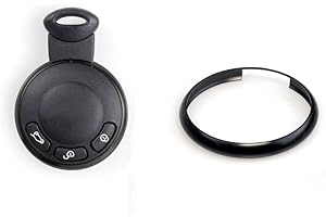 Oldbones Alumnium Smart Key Fob Ring Rim Trim Cover Replacement For Mini Cooper In Black