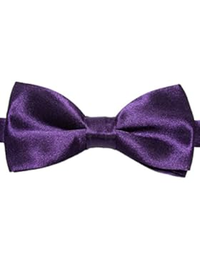 KINDERFLIEGE VIOLETT LILA SATIN SEIDEN-OPTIK☆mit DOPPELFLÜGEL☆VIOLETTE KINDER FLIEGE SCHLEIFE zum ANZUG SMOKING...