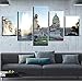 Produktbild Loiazh - Leinwand Wandkunst drucken Bild - dekorative Malerei - 5 Stück-Home und Büro Wanddekoration Building 25/20/15x10cm Frame