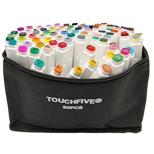 Touchfive Marker 80er Set Touch Brush Marker neue Generation (für Animation)