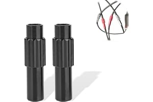 DIOCHE Bicycle Cable Adjusters, Bike Brake Cable Gear Shift Connector Line Regulator Adjuster Housing Cap, Aluminium MTB Bike Bicycle Brake Adjusting Brake Housing Bolt Accessories (1 Pair)(Black)