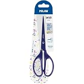 BLISTER SCISSORS OFFICE ACID BLUE 17CM MILAN