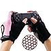 Produktbild YoRHa Gaming Handschuhe Silikongriff Anti-Rutsch Anti-Schweiß Stoma Atmungsaktiv Design Perfekt bequeme Passform.Perfekt zum halten PS4,Xbox One,Switch und andere Game Controller(Rosa) L 4-4.3