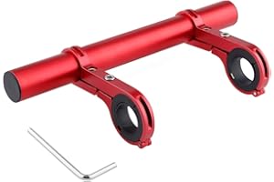 CHUER Estensore per Manubrio Bici, Bici Prolunga Staffa, Tachimetro per Bicicletta di Montagna,Supporto per GPS, Telefono Cellulare,Lega di Alluminio Durevole Leggera,Salvaspazio - 20CM