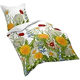 fleuresse 113018 Fb. 9 Mako-Satin-Bettw&auml;sche, 135 x 200 cm, bunt