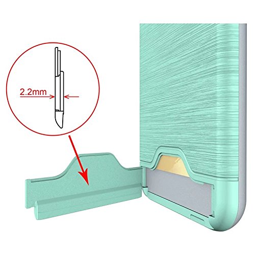 Galaxy S7 Edge Hülle,Nakeey Schutzhülle für Galaxy S7 Edge,Hybride Anti-Kratz [Card Slot] Dual-Layer Holder Bumper Handys Schutzhülle Für Galaxy S7 edge,Grün - 6