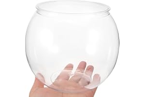 iplusmile Fish Tank- Plastic Unbreakable Globe Transparent Fish Bowl, Desktop Aquarium forHome Office Decor Display