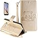 Produktbild Samsung Galaxy Grand Prime/Grand Prime Duos/G530F/G530H Neu Design Hülle mit Panzerglas,ISENPENK Original Flip Bookstyle Cover Wasserdicht Shockproof Anti Slip Protection Stoßfest Leather Case mit Standfunktion,3D Panda Muster Pattern Wallet Case mit Intern Karte Schlitz,Outdoor Stoßdämpfend Magnetic Closure Handygürtel Wallet Tasche Schutzhülle Leathertasche für Samsung Galaxy Grand Prime/Grand Prime Duos/G530F/G530H 5.0Zoll-[gold]+Panzerglas/Schutzfoile/Scutzglas