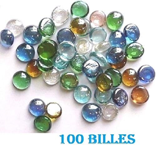 LOUPROTOYS Decorative Magnifying Glass – Flat Pack of 100 Transparent Beads