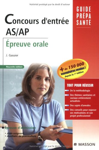 Télécharger Concours d'entrée AS/AP Epreuve orale Livre eBook France