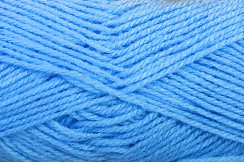 5er Packung Gründl Wolle LISA Premium vormals Lisa uni, 50 g, 100 % Polyacryl, Farbe 17 (taubenblau)