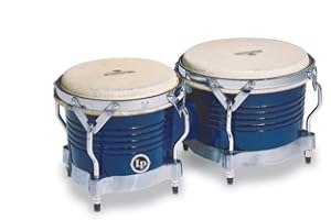 LP Matador - Bongos de madera, color azul, 7 1/4" y 8 5/8"