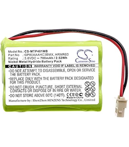 Batería TECHTEK 1600mAh Compatible Con Babymoov A014425, A014431 Y Babyphone Yoo Twist, Sustituye FT704050P