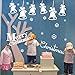 Produktbild Weihnachtsbaum Wandaufkleber HKFV Vinyl Removable 3D Wandaufkleber Weihnachten Glocken Decals Für Weihnachten Wandtattoo Weihnachtsglocke Wandsticker stickers (Weiß)