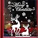 Produktbild PANDABOOM Christmas Elk Wandaufkleber Winter White Snowflake Wandbild Removable Store Fenster Aufkleber Marry Christmas Decor
