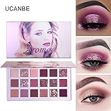  Professionelle Nude 18 Farben Fashion Glitter Lidschatten-Palette Natural Nude Makeup Set Schimmer Matte Lidschatten Natural Radiant Shine Lidschatten Pigment Long Lasting Rose Makeup