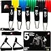 Produktbild Widerstandsband Set 5 Expander Bande - Gymnastikbänder Fitnessbänder Widerstandsbänder mit Griffe Türanker & Fußschlaufen für Ganz Körper Workout – Bands für Fitness Kraft Yoga Pilates und Erhöhen Sie Ihre Beweglichkeit und Flexibilität – Fitness Bänder Männern und Frauen - 2 Jahre Garantie