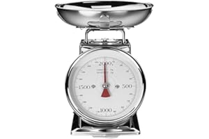 Retro keukenweegschaal | analoog | metaal | rood - Huishoudelijke
