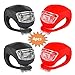 Produktbild TBoonor LED Lampe Licht LED Sicherheitslicht LED Kinderwagen Set Silikon Leuchte Kinderwagen 4 Stück Kinderwagen(2X LED Weißlicht & 2X LED rotlicht) Blinklicht Taschenlampe
