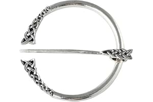 TINKBER 1 Pieza Alfileres Broches de Vikingo Vintage, Bufanda Capa Chal Broche Penanular, Broche Medieval de Aleación, Broche Celta, Broches Vikingos para Accesorios de Disfraces