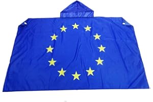 AZ FLAG - Umhangflagge Europäische Union - 150x90 cm - Europa Cape Fahne 100% Polyester mit integrierten Ärmeln und Kapuze - Body Flag 80g