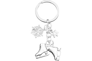 ABOOFAN Skating Keychain, Ice Skating Jewelry Skate Lover Gift for Bag Wallet Cellphone or Car Pendant