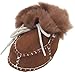 Playshoes Handmade Lambskin Baby Booties with Laces Closure (Light Brown, 0-6 months)