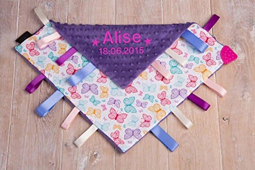 Taggie blanket, baby taggie blanket, baby comforter, personalised taggie, baby shower gift, teether toy