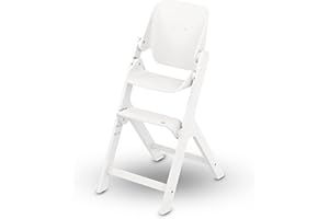 Maxi-Cosi Nesta, Chaise Haute Bébé, Chaise Haute en Bois Évolutive, Dossier Inclinable, De la Naissance Jusqu'à 99 ans, Bois White
