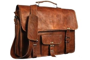 ALASKA EXPORTS Leather Laptop Bag | Leather Messenger for Men and Women | Briefcases for Men | A Perfect Satchel can be Used for Work