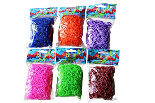 Loom Rainbow Bänder Nachfüllpack Set XXL Original 3600 Stück inkl. 144 C-Clips