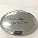 Oval Shape Personalised Compact Mirror, Engraved with a Message of your Choice