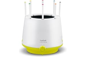 Tefal Appareil à fondue 8 personnes, Fondues Bourguignonnes, Savoyardes, Chocolat, Chinoises, Paroi isolante Thermorespect, Caquelon antiadhésif, Thermostat réglable, Fabriqué en France EF260312