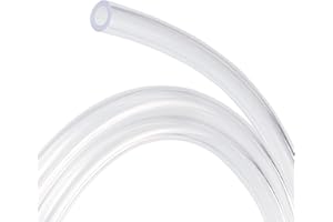 TA-VIGOR Tubo in vinile trasparente in PVC con diametro interno 5 mm, diametro esterno 7 mm, lunghezza 2,5 m, tubo flessibile per acqua per trasferimento di acqua, olio, aria, irrigazione da giardino,