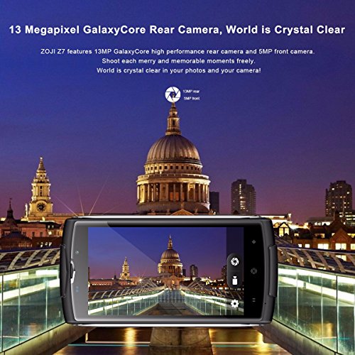 HOMTOM ZOJI Z7 Smartphone- IP68 impermeabile, 5.0â€˜â€™ HD Display Android 6.0 4G Telefono Cellulari, MT6737 quad core 1.3GHz, 2GB RAM 16GB ROM, 13MP+5MP Camera, Dual SIM, Fingerprint recognition, WiFi/GPS/OTA/OTG Cellulare - Arancione