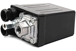 ORAZIO Air Compressor Pressure Control Switch 1/4" One Port Sigle Phase 220V for Air Compressor Pump Control Valve 214121