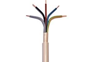 U.A. WASKÖNIG + WALTER, PRYSMIAN Waskönig + Walter, Prysmian NYM-J 5x6 mm² RE Mantelleitung grau 5x6 qmm Installationsleitung Feuchtraumleitung, jede Menge eine Länge