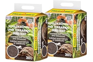 Floragard Turtle Soil, Turtle Substrate & Terrarium Soil, Substrate for Terrariums, 40 L (2 x 20 L)