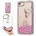 Produktbild Hülle iPhone 8 (4,7 Zoll) / iPhone 7 (4,7 Zoll) Hülle Transparent Hardcase,3D Galvanotechnik TPU Kreative Liquid Bling Hülle Case Für Apple iPhone 8 (4,7 Zoll) / Apple iPhone 7 (4,7 Zoll),Dynamisch Treibsand Flüssige Fließend Wasser Glitter Sparkle Klar Hart Plastik Tasche Kristall Handytasche Rückseite Hülle Schale Etui Für Apple iPhone 8 (4,7 Zoll) / Apple iPhone 7 (4,7 Zoll) + Schlüsselanhänger (R) (1)