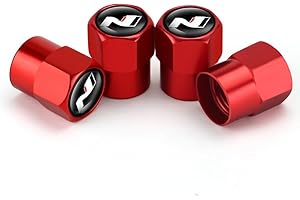 SUDORF 4 Tappi Metallo Cappucci delle valvole Auto per Hyundai N Line I20 I30 IX35 Tucson Elantra Kona Santafe Prova di Perdita conservante Accessori per Pneumatici,E