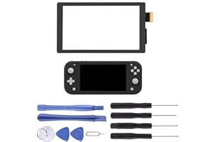 NB+ Touch Screen Digitizer for Nintendo Switch Lite 2019 Panel Lens Glass Replacement Parts for Switch Lite Game Console with Repair Tool Kit Not LCD (Grey)