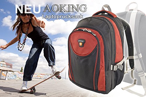 Laptop Rucksack Schulrucksack Schulranzen Schultasche A4 15 Zoll in 5 Farben Aoking Uni Rucksack Perfect Day Multifunktionsrucksack Campus Daypack Rucksack City Rucksack / Schule Arbeit & Freizeit / Bag A / 4 Outdoor Schulrucksack Sport City Rucksack Schule Arbeit & Freizeit Bag Schulrucksack Sportrucksack Backpack Laptoprucksack Laptopfach 15″… (rot) - 5